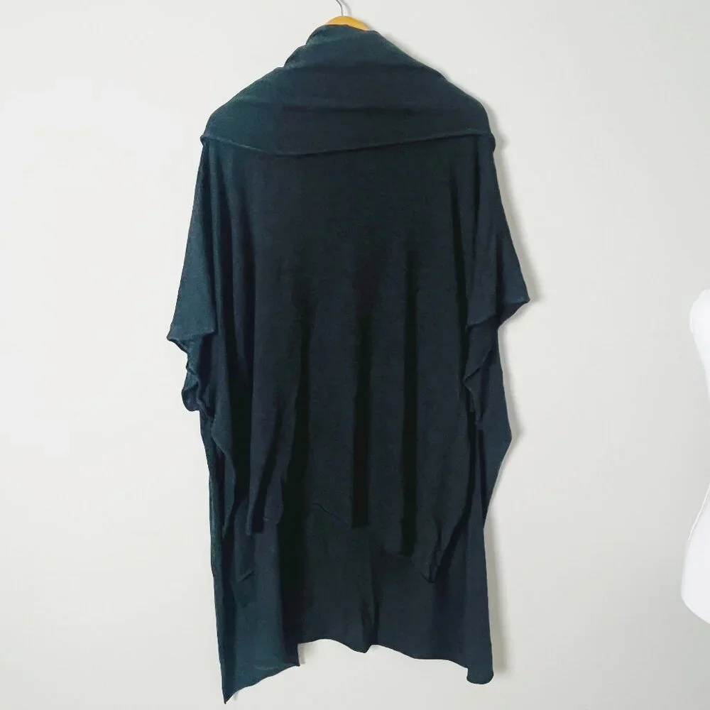 2/$30 Dillard's Charcoal Gray Wool Blend Poncho One Size